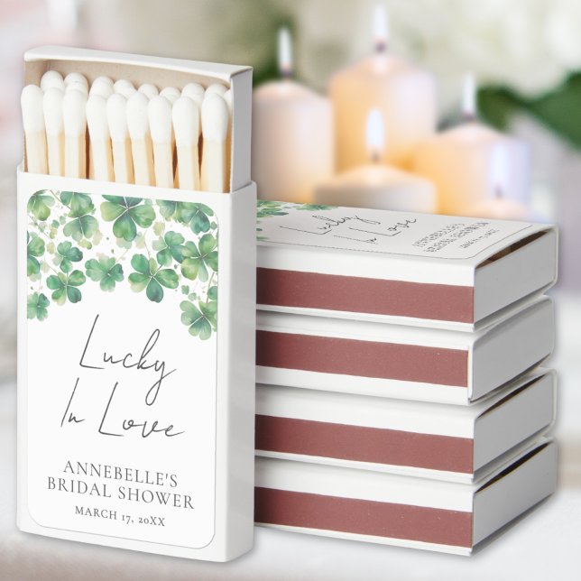 Lucky In Love Bridal Shower Matchboxes (Lucky In Love Bridal Shower Matchboxes)