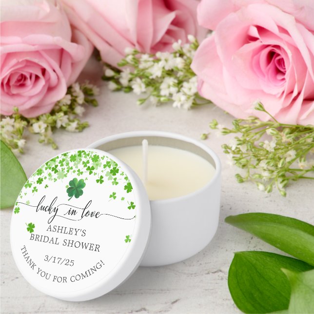 Lucky in Love Bridal Shower  Mini Candle Favors (Insitu (Wedding))