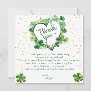 LUCKY IN LOVE BRIDAL SHOWER THANK YOU CARD