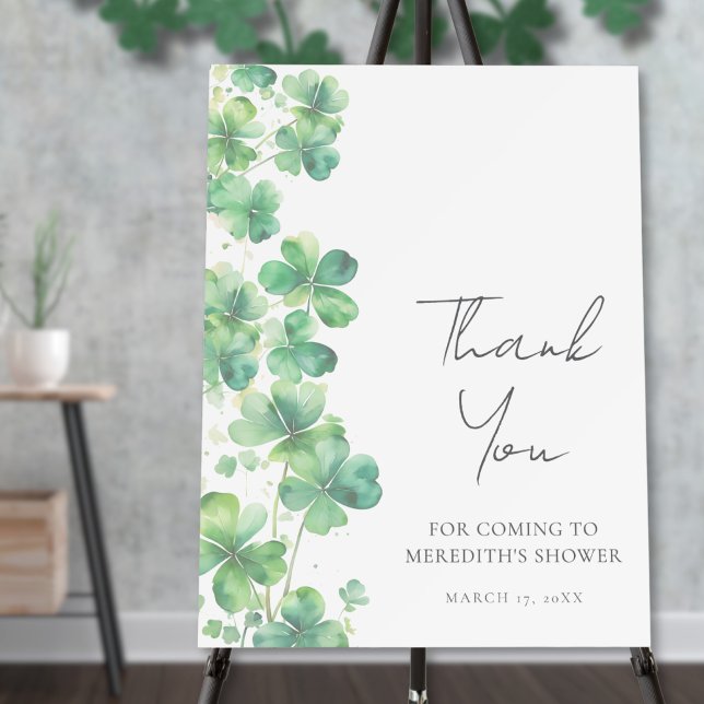 Lucky In Love Bridal Shower Thank You Sign (Lucky In Love Bridal Shower Thank You Sign)