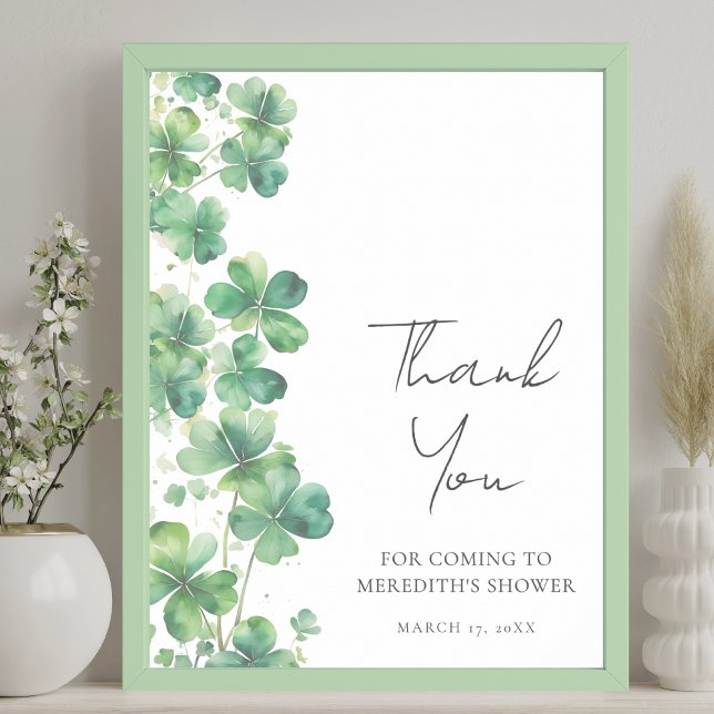Lucky In Love Bridal Shower Thank You Sign (Lucky In Love Bridal Shower Thank You Sign)