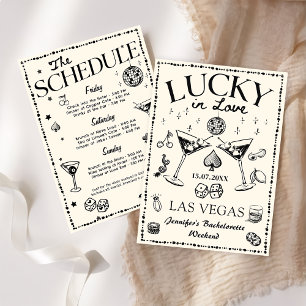Lucky In Love Casino Bachelorette Weekend Invitation