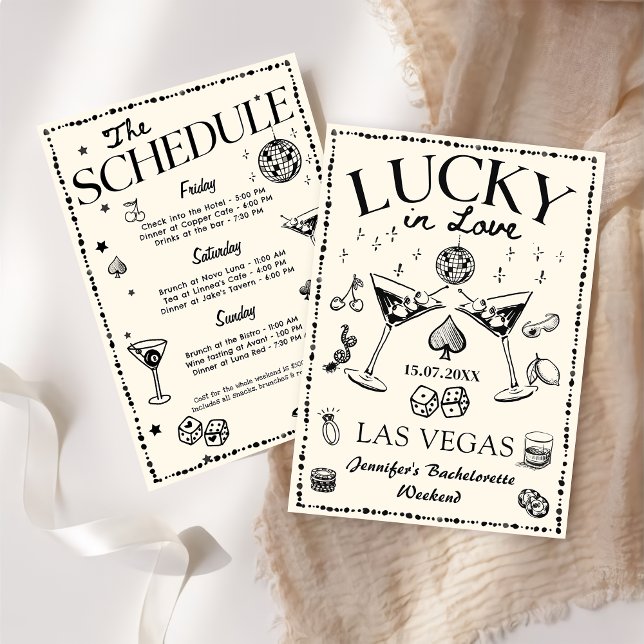 Lucky In Love Casino Bachelorette Weekend Invitation (Creator Uploaded)