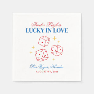 Lucky In Love Casino Bachelorette Weekend Napkins