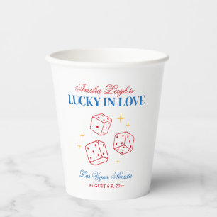 Lucky In Love Casino Bachelorette Weekend Paper Cups