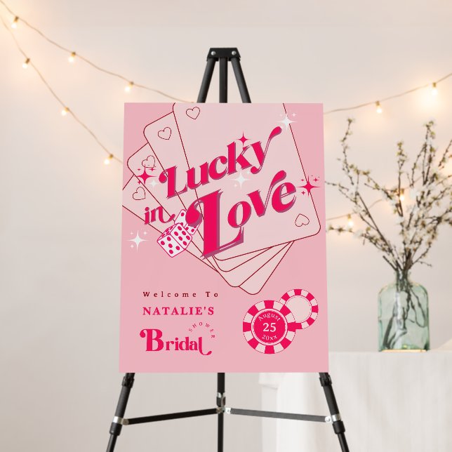 Lucky In Love Casino Dice & Chips Bridal Shower Foam Board (In Situ (Stand))