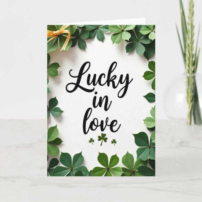 Lucky In Love Clover Card (Front)