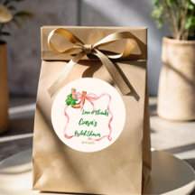 Lucky in love clover leaf bow bridal shower favor