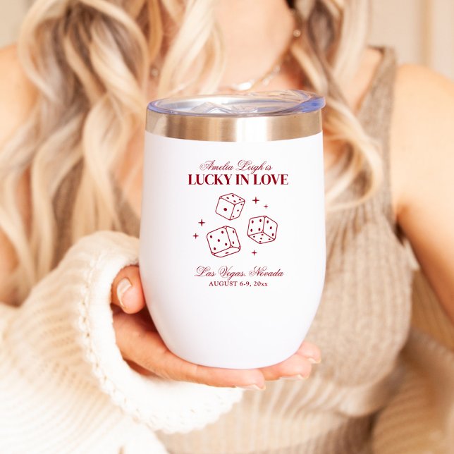Lucky In Love Cocktails Bachelorette Weekend Thermal Wine Tumbler (Creator Uploaded)