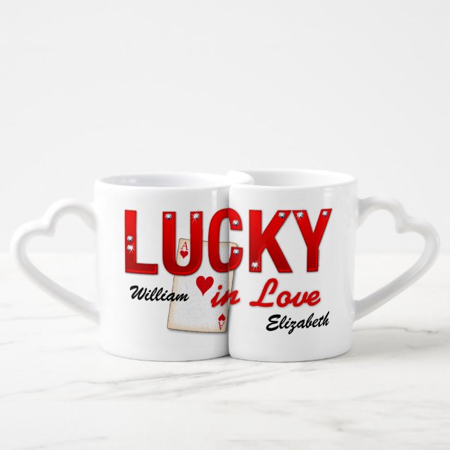 Lucky In Love Coffee Mug Set (Front Nesting)
