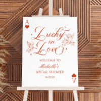 Lucky In Love Cupid Bridal Shower Welcome Sign