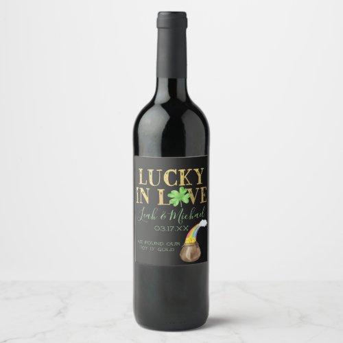 Lucky in Love  Custom Wine Labels
