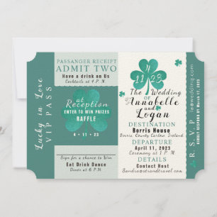 Lucky in Love Destination Wedding Invitation