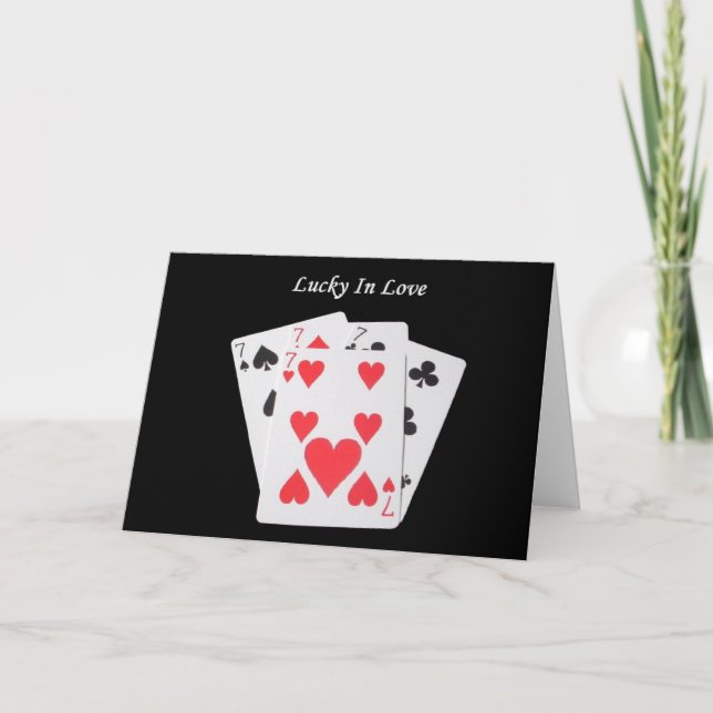 Lucky In Love (four of a kind 7's) Card (Front)