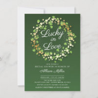 Lucky in Love Golden Shamrocks Bridal Shower