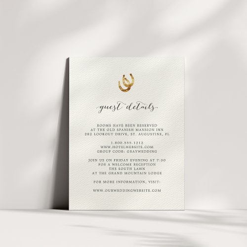 Lucky in Love  Guest Details Card
