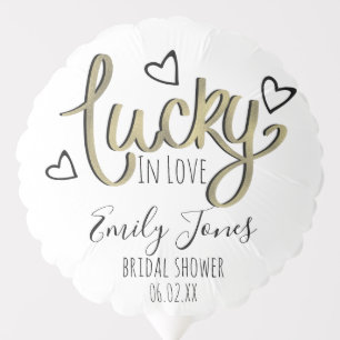 Lucky in Love Hearts Bridal Shower Balloon