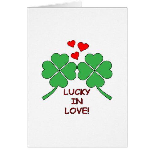 Lucky In Love Hearts Clover