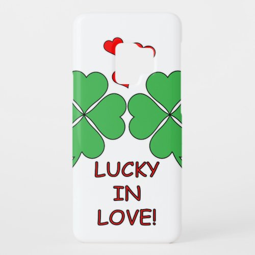 Lucky In Love Hearts Clover Case_Mate Samsung Galaxy S9 Case