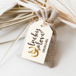 Lucky in Love Horseshoe Wedding Favor Tags<br><div class="desc">Design features two golden horseshoes and “Lucky in Love" in warm autumn brown watercolor. Coordinating accessories available in our shop!</div>