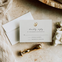 Lucky in Love Horseshoe Wedding RSVP Card