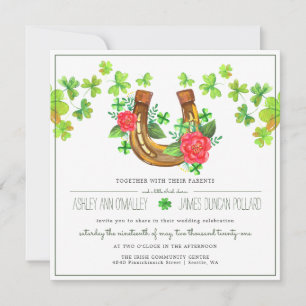 Lucky in Love Irish Wedding Invitation