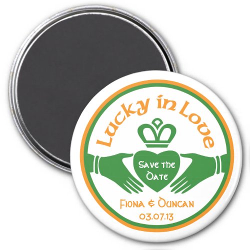 Lucky in Love Irish Wedding Save the Date Magnet