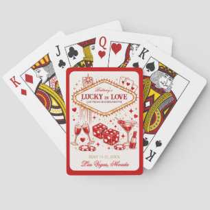 Lucky in Love Las Vegas Bachelorette Casino Party Poker Cards