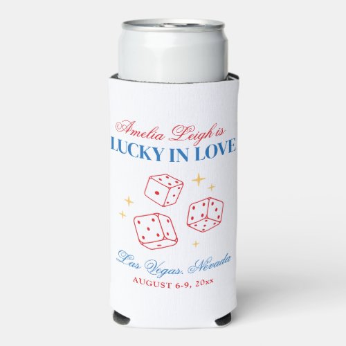 Lucky In Love Las Vegas Bachelorette Seltzer Can Cooler