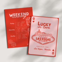 Lucky in Love Las Vegas Girls' Trip Bachelorette Invitation