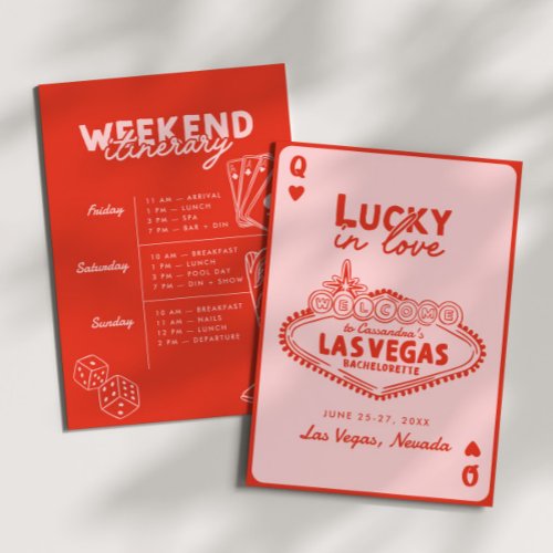 Lucky in Love Las Vegas Girls' Trip Bachelorette  Invitation