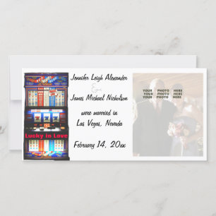 Lucky in Love Las Vegas Wedding Announcement