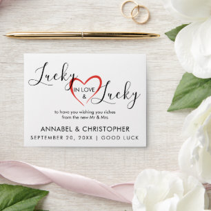 Lucky in Love Lotto Wedding Envelope Lottery