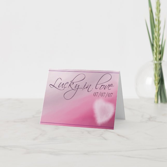 Lucky in love note cards (Front)