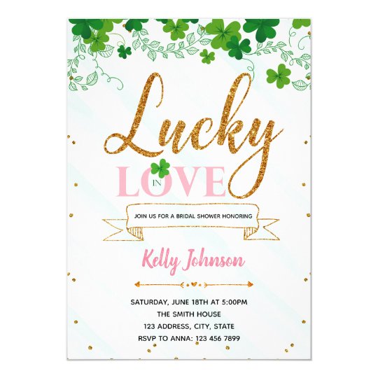 Lucky in love party invitation | Zazzle.com