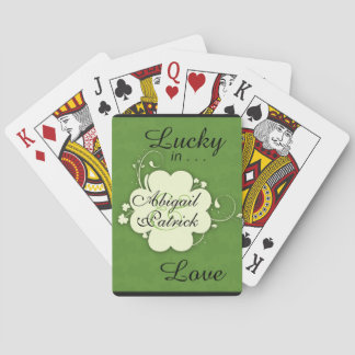 Lucky in Love Personalized Shamrock Design Cards