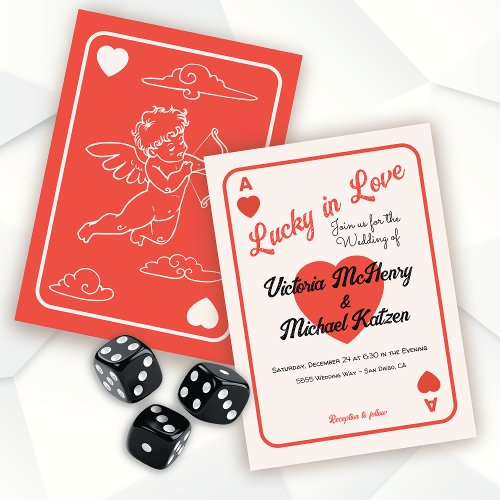 Lucky in Love Playing Card Ace Wedding
