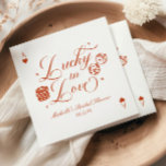 Lucky In Love Playing Card Casino Bridal Shower Napkins<br><div class="desc">These are Lucky In Love Playing Card Casino Elegant Bridal Shower Paper Napkins!</div>
