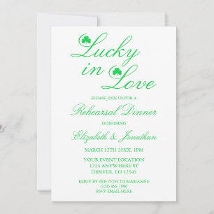 Lucky In Love Rehearsal Dinner Invitation