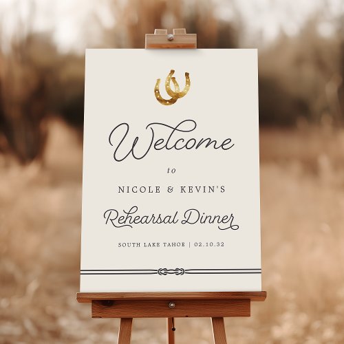 Lucky in Love  Rehearsal Dinner Welcome Sign