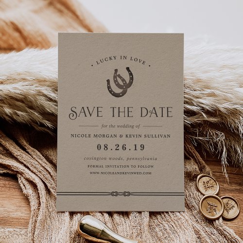 Lucky in Love  Rustic Kraft Save The Date