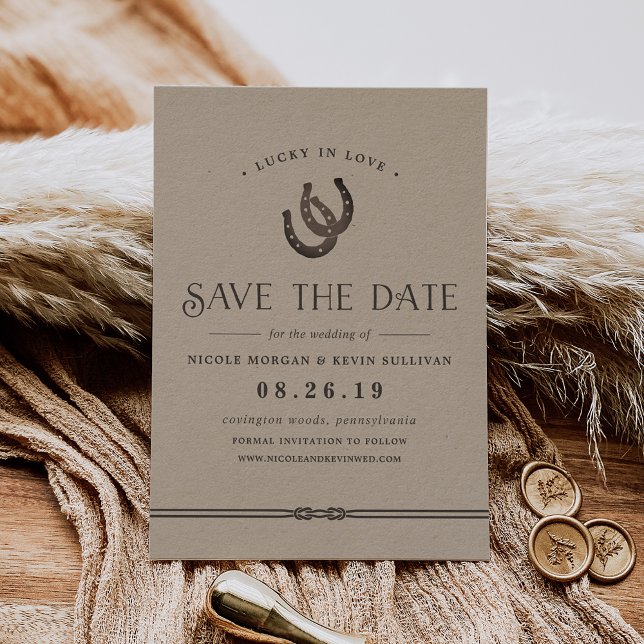 Lucky in Love | Rustic Kraft Save The Date (Creator Uploaded)
