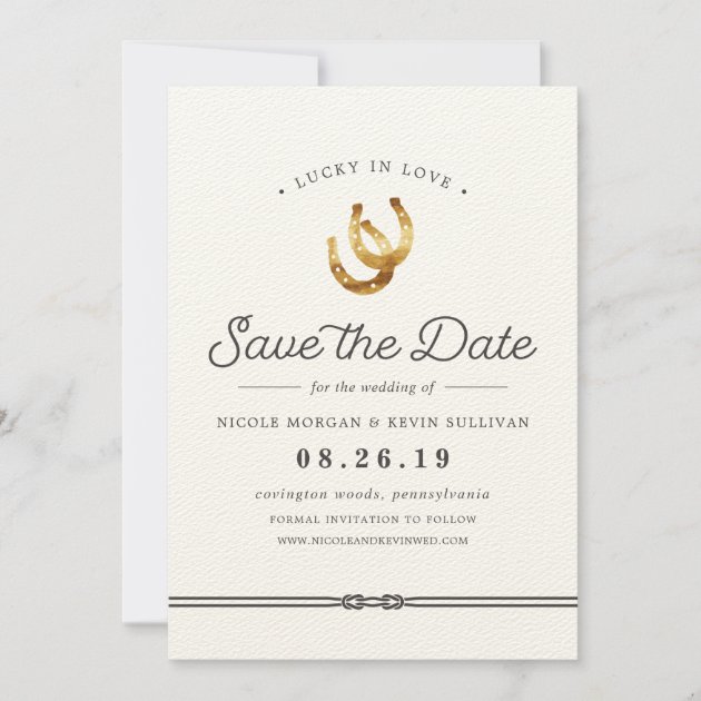 Lucky In Love | Save The Date Card