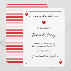 Lucky in Love Save the Date Invitation