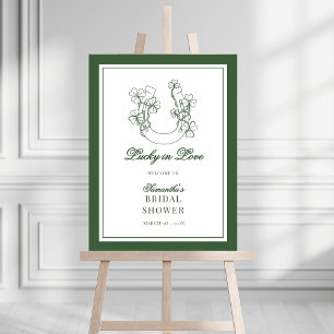 Lucky in Love Shamrock Horseshoe Bridal Shower Foam Board