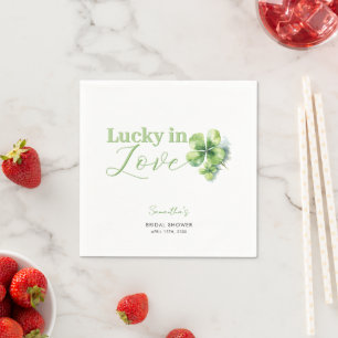 Lucky in Love St Patrick's Bridal Shower Napkins