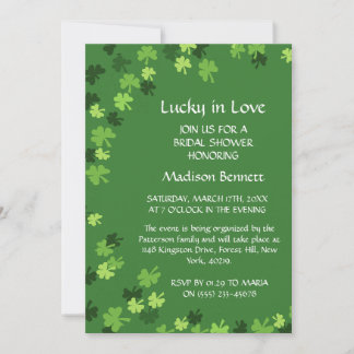 Lucky In Love St. Patrick's Day BABYShower CARD