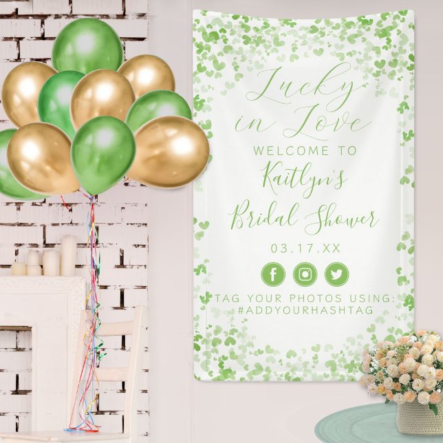Lucky In Love St. Patrick's Day Bridal Shower Banner (Creator Uploaded)