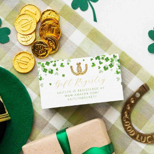 Lucky In Love St. Patrick's Day Bridal Shower Enclosure Card