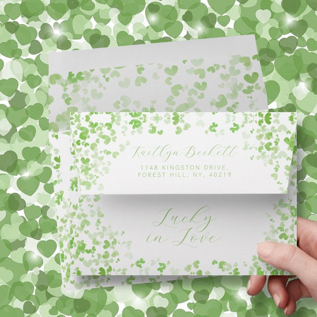 Lucky In Love St. Patrick's Day Bridal Shower Envelope (Creator Uploaded)
